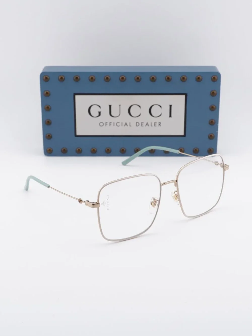 Gucci GG0445O 004 Square Eyeglasses – Gold 56mm